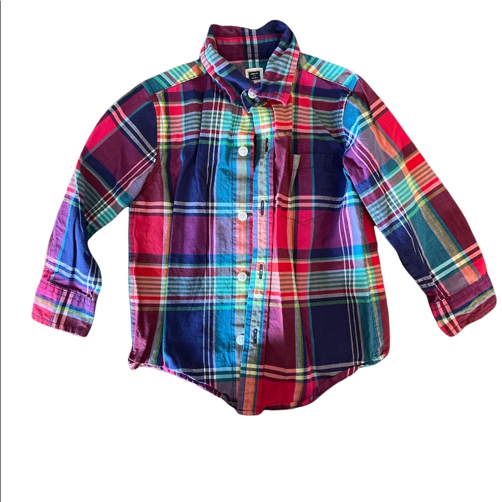 Janie and Jack plaid button down shirt